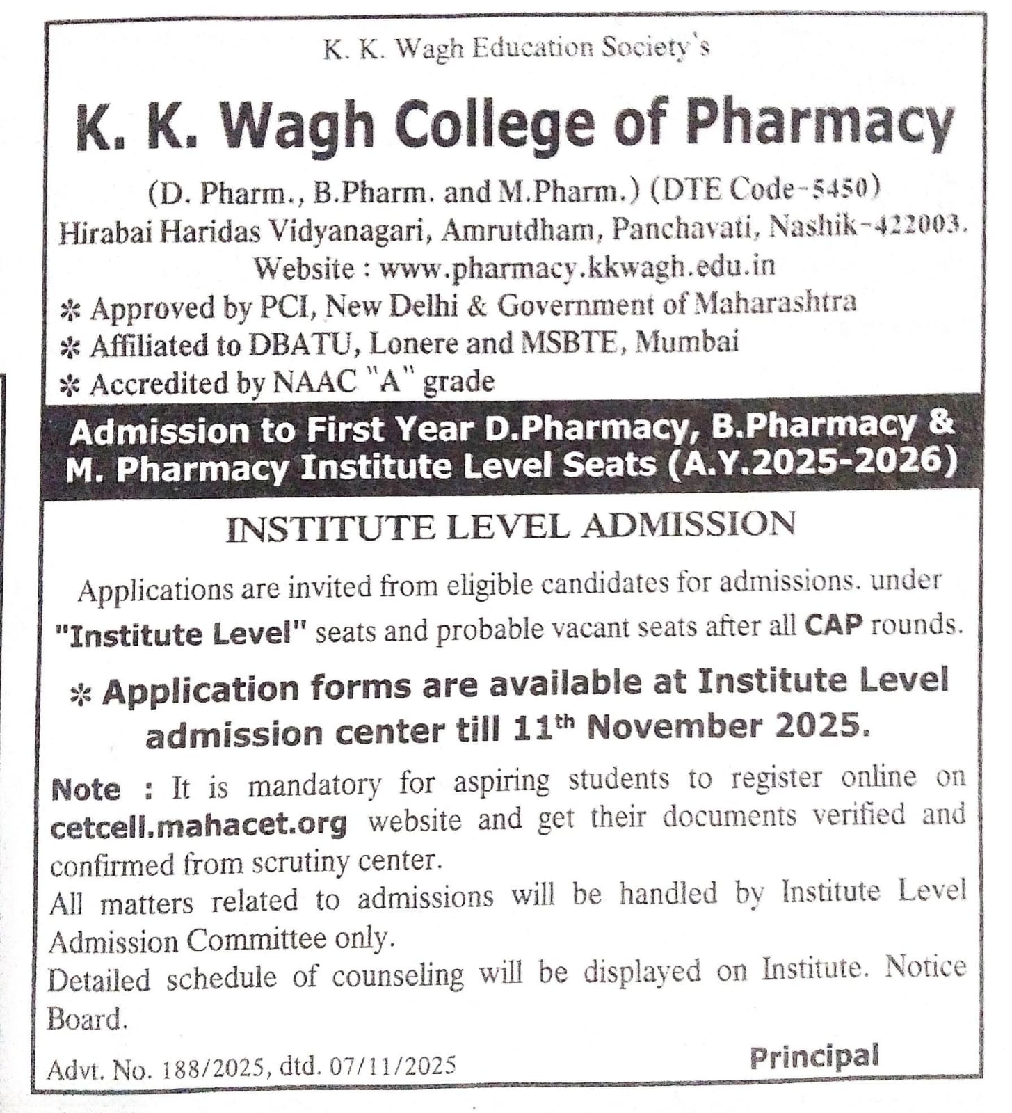 Newspaper Advertisement